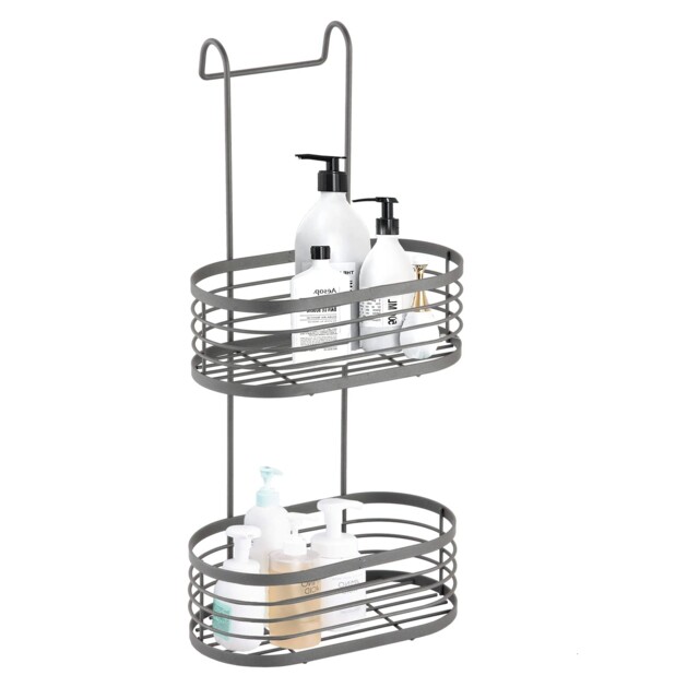 Blue Canyon 2 Tier Hanging Shower Caddy, No Drill 37 X 49 X 23 Cm,