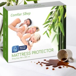 King Size Bamboo Mattress Protector 150x200cm Waterproof Cooling Cover