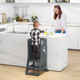 Kid Kitchen Stool Helper Bathroomd Ajustable Baby Standing Tower