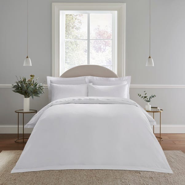 Dorma Purity Tencel Lyocel White Double Duvet Cover 200x200 Cm In
