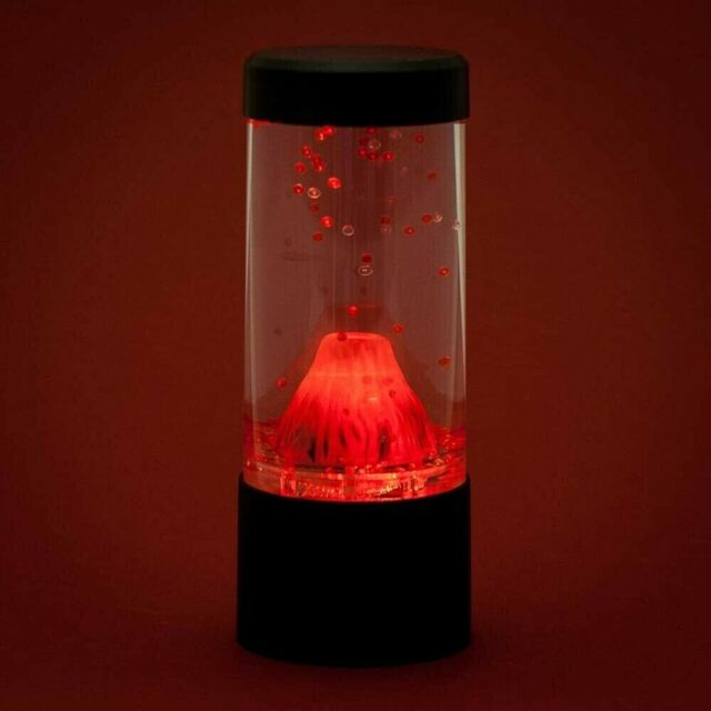 Red Lava Erupting Mini Volcano Led Lamp Mood Night Light Novelty