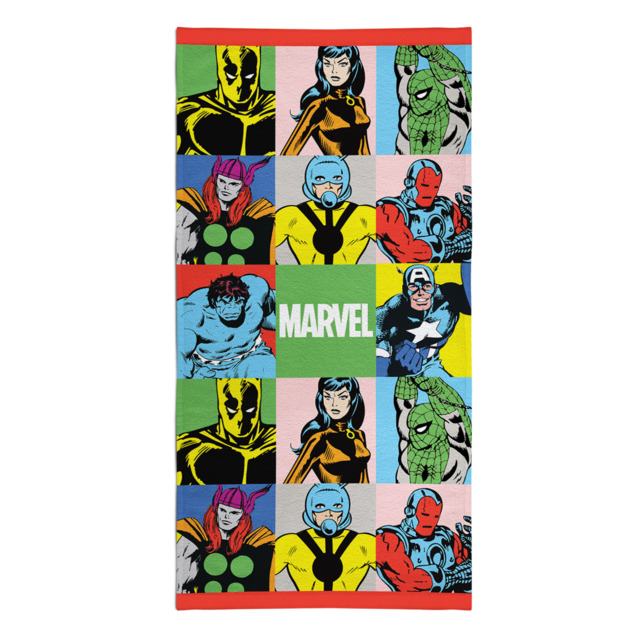 Marvel Pop Beach Bath Towel 100% Cotton Iron-man, Thor, Hulk,