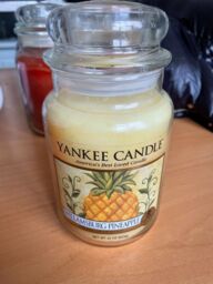 Yankee Candle Willamsburg Pineapple Large Jar Free P&p