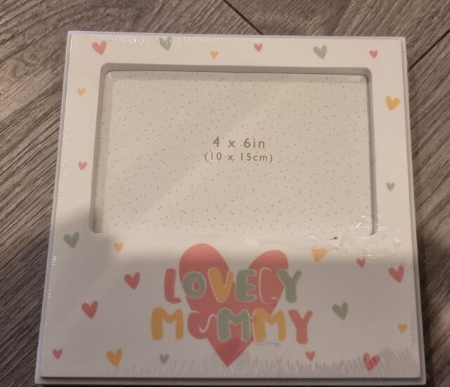Love You Mummy Photo Frame In Clear Box 4x6 Inch Photo Pink Silver