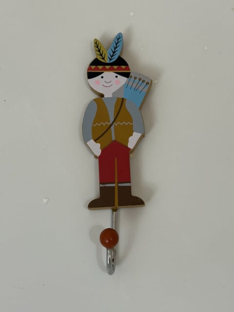 "Gisela Graham ""wild West"" Indian Coat Hook 18cm"