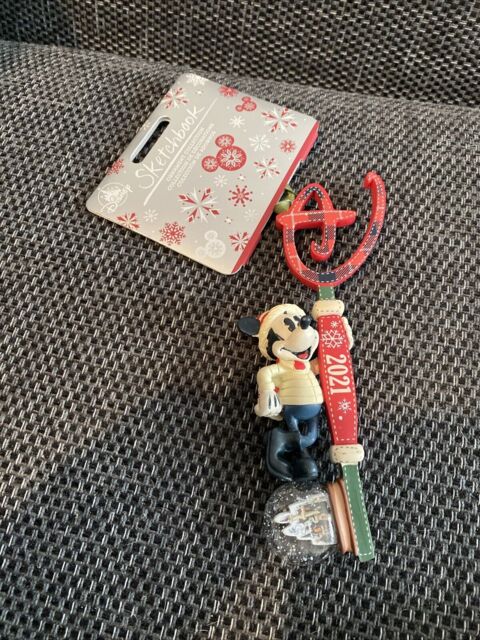 Disney Store 2021 Mickey Mouse Key Christmas Tree Decoration Ornament