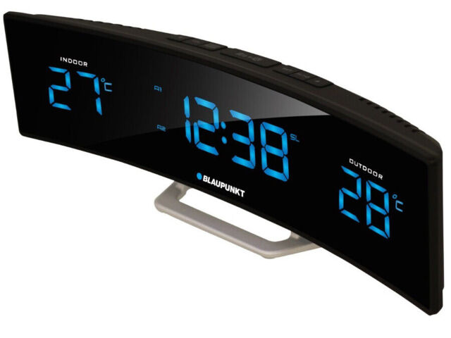 Alarm Clock & Radio Rm Lcd Display Temperature Sensor Snooze Function