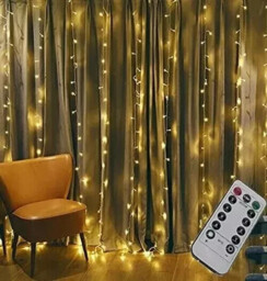 3mx3m Led Curtain Fairy String Lights In/outdoor Warm White Window