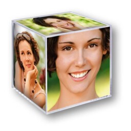 Acrylic Photo Cube For 6 Photographs - Large - 9 X 9 X 9 Cm