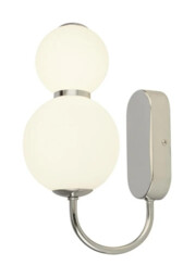 Wall Light Silver Snowball Led Chrome Opal Searchlight 51022-2cc