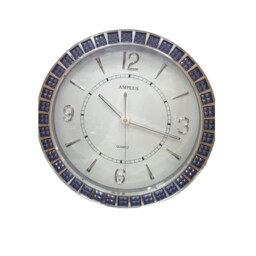 Wall Clock Silent Sweep Movement Blue Minimalist Modern Home Office