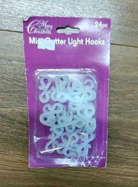 Mini Gutter Hooks Christmas Light Hanger 24 Piece