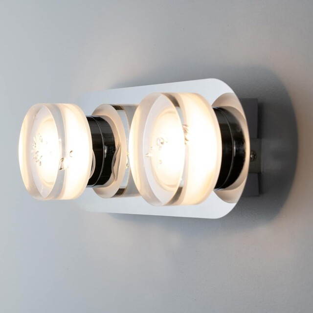 Double Bubble Effect 2 X 5w Led Bathroom Wall Light