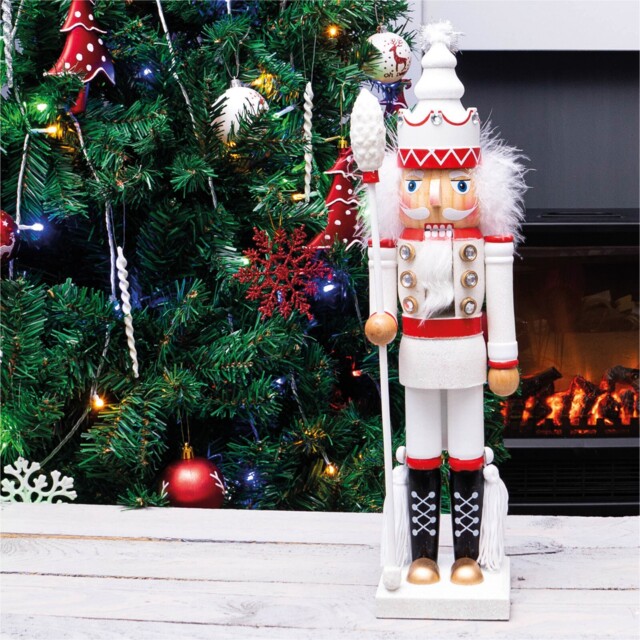 St Helens Home And Garden Nutcracker With Staff Christmas Decoration