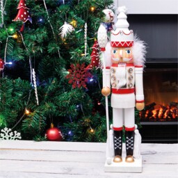 St Helens Home And Garden Nutcracker With Staff Christmas Decoration