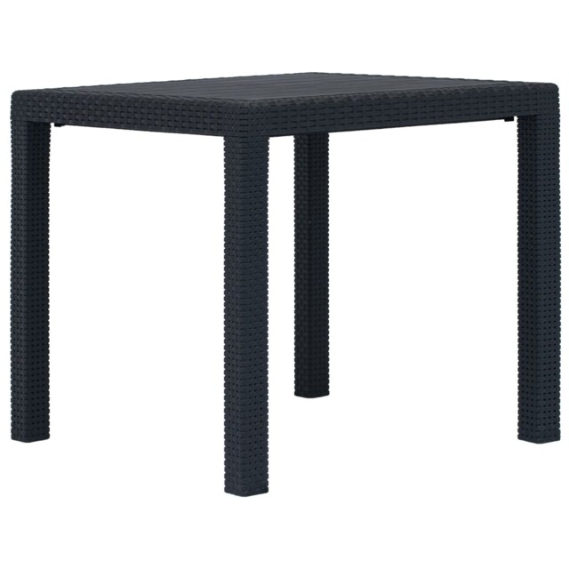 Garden Table Outdoor Table Balcony Dining Table Plastic Rattan Look
