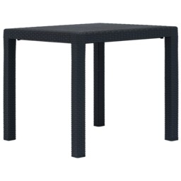 Garden Table Outdoor Table Balcony Dining Table Plastic Rattan Look