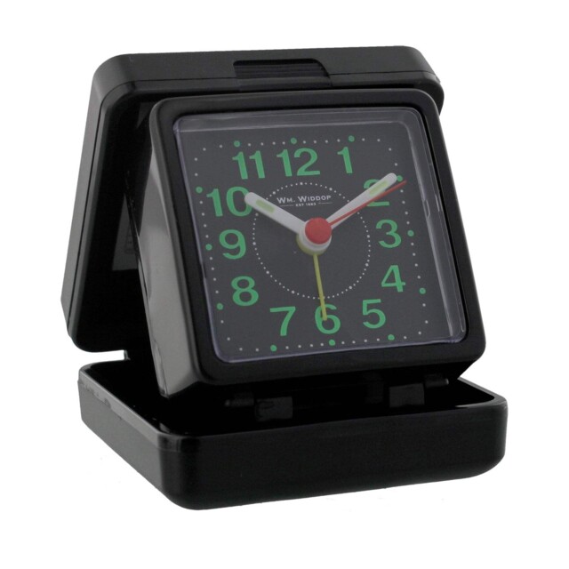 Wm Widdop Quartz Travel Alarm - Black 3.15 Inches X Inches,