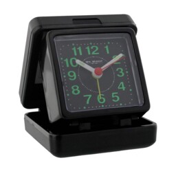 Wm Widdop Quartz Travel Alarm - Black 3.15 Inches X Inches,