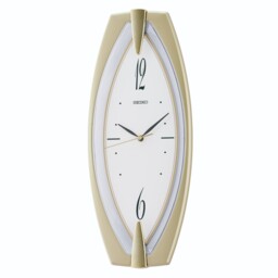 Seiko Modern Oval Battery Wall Clock Silent Sweep Seconds Qxa342t
