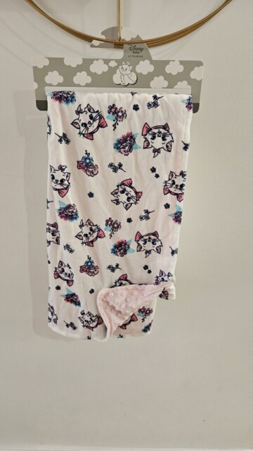 Primark Disney Aristocats Marie Cat Pink White Blanket Super Soft