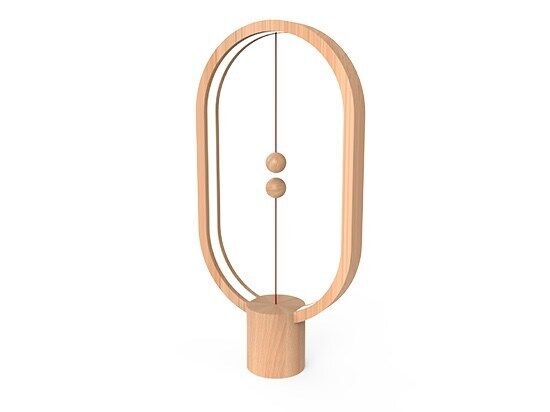 8719186011749 Allocacoc Heng Balance Lamp Ellipse Usb Light Wood