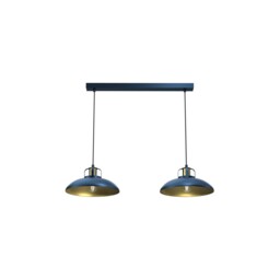 Felix Navy Blue/gold Pendant Light 2xe27 Mlp7715