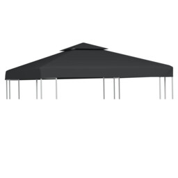 Gazebo Top Canopy Dark Grey 3 X 3 M Polyester 310 G/m² Pvc Waterproof