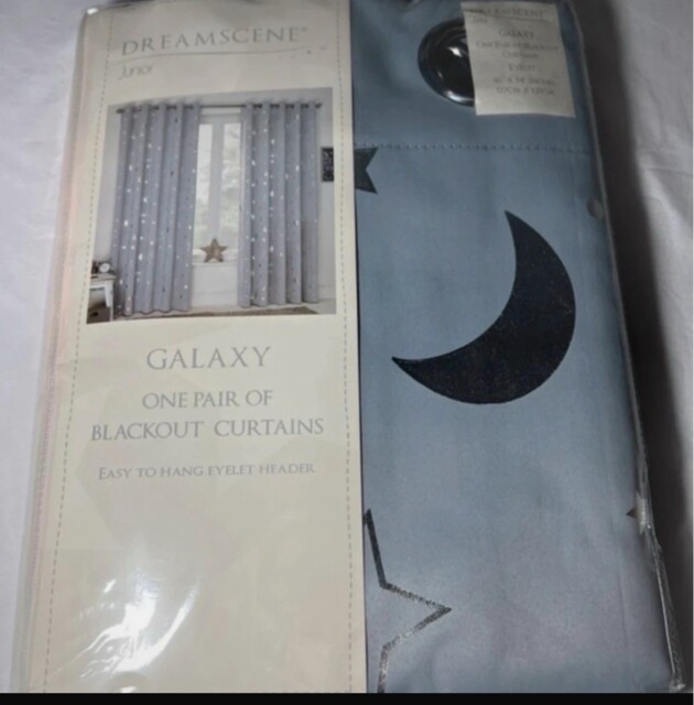 Dreamscene Junior Galaxy Blackout Eyelet Curtains 46cmx54cm