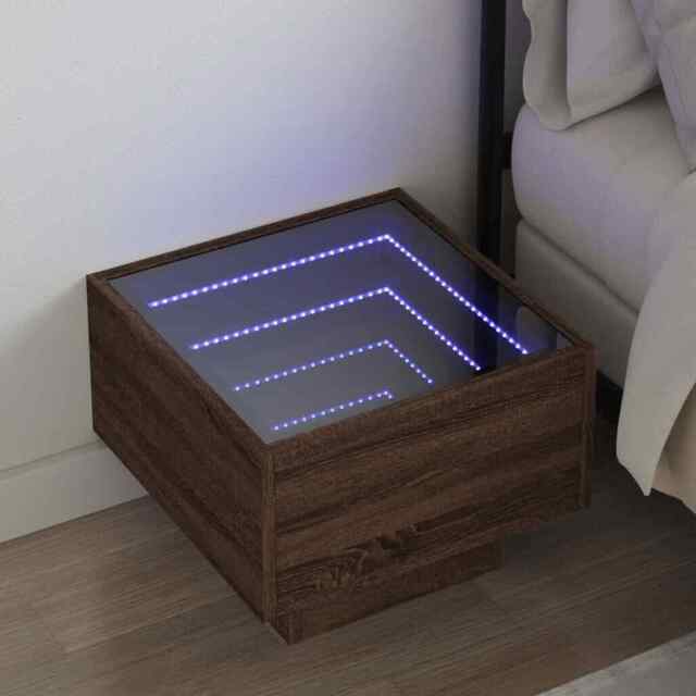 Bedside Table With Infinity Led Nightstand Bed Table Bedside Cabinet
