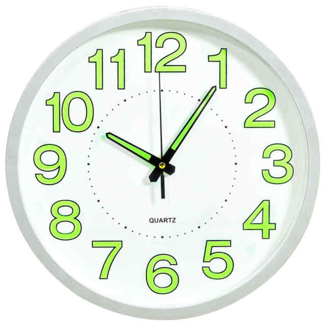 Luminous Wall Clock White 30 Cm Vidaxl
