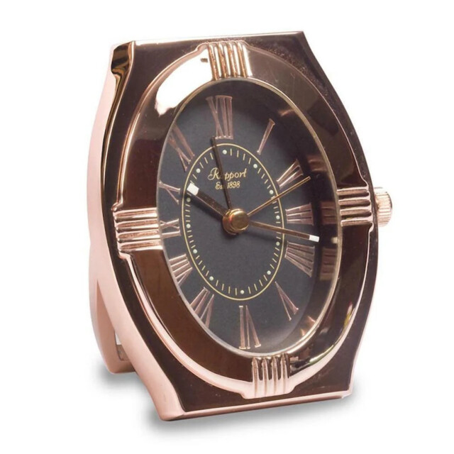 Rapport Embassy Black And Rose Gold A281 Travel Alarm Clock
