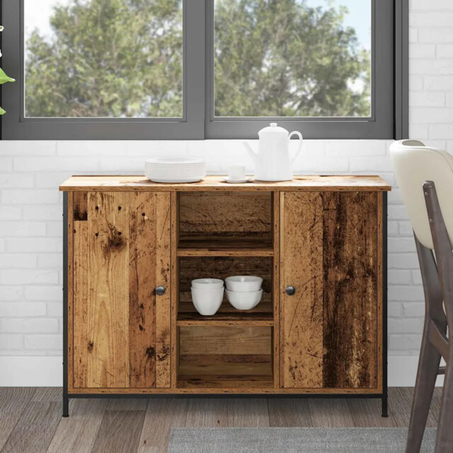 Sideboard Old Wood 100 X 35 X 70 Cm Engineered Wood Vidaxl