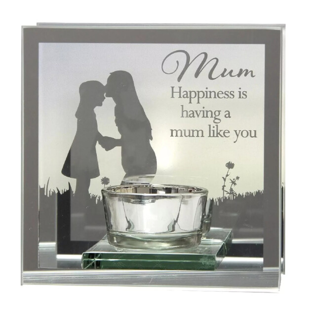 Mum Mirror Reflections Tea Light Candle Holder