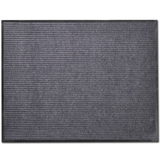 Door Mat Grey 120 X 180 Cm Pvc Backing Polyester Nonslip Entrance Pro