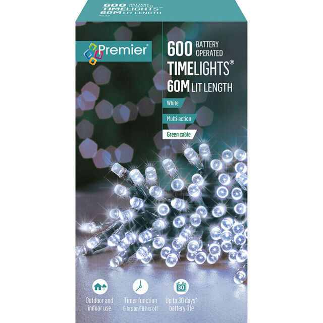 Premier 600 Led Battery Operated Multi-action Christmas Tree Lights