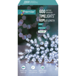 Premier 600 Led Battery Operated Multi-action Christmas Tree Lights
