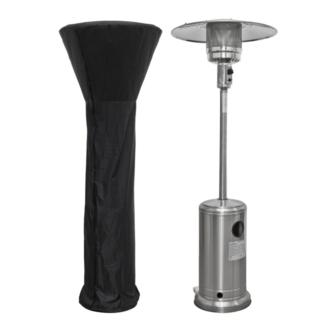Sealey Dellonda Gas Patio Heater 13kw Wheels Cover Stainless Steel