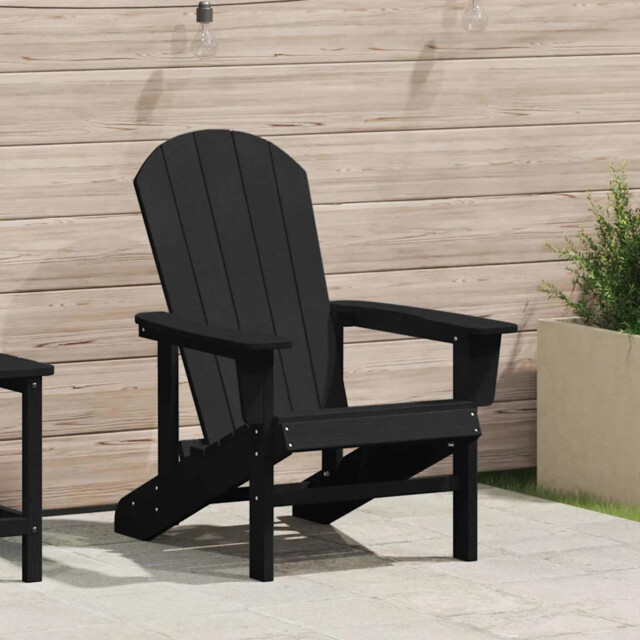 Adirondack Chair Black 74 X 82 X 92cm Plastic Vidaxl