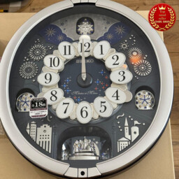 Seiko Re602s Analog Wall Clock Silver 18 Melody In Motion Karakuri