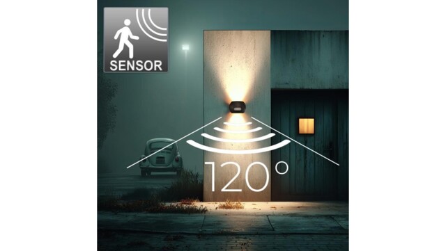 Led Facade Light With Pir Sensor, Pc + Aluminium, 20w Mce366