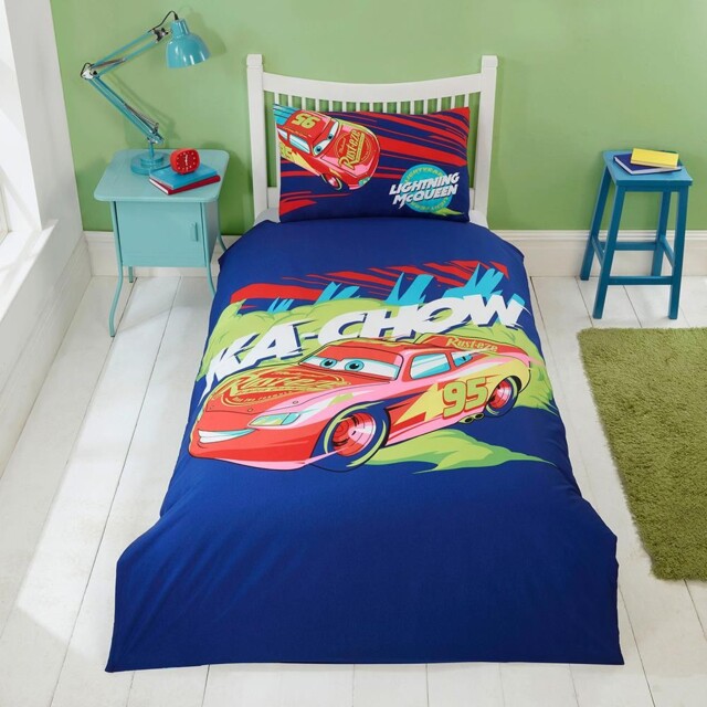 Disney Cars Single Duvet Cover & Pillowcase Ka-chow Bedding Set 135cm