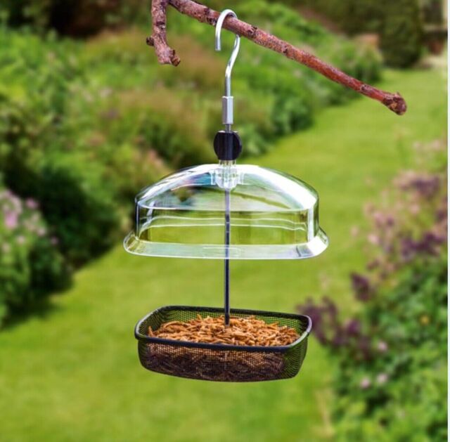 Large Hanging Canopy Seed Nut Suet Wild Garden Bird Feeder Outdoor
