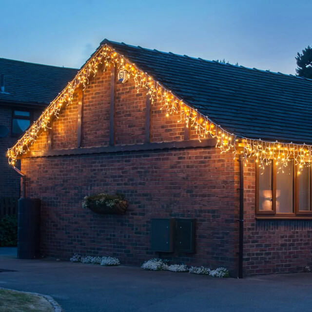 Lights4you 13ft (4m) 152 Led - Warm White - Outdoor Icicle Light