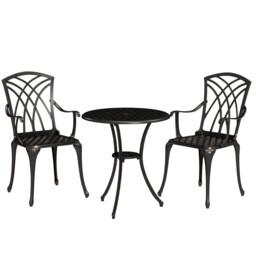 3 Pcs Garden Bistro Set Outdoor Garden Furniture Set Dining Set