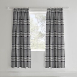 "Catherine Lansfield Kelso Check 66x72 Inch W 6"" X L 72"" (2 Panels),"