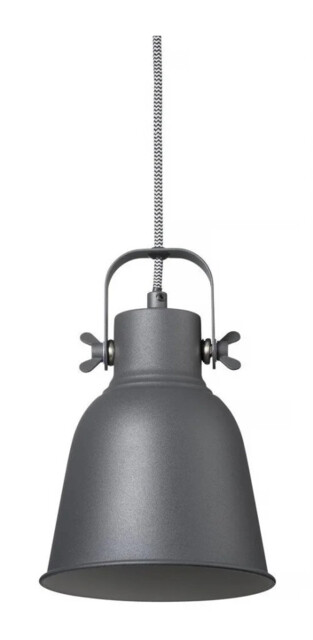 Ceiling Light Black Adrian 16 Metal Industrial Pendant Black/white