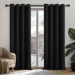 "Blackout Curtains 52""x 63"" Thermal Insulated Eyelet Curtains For"