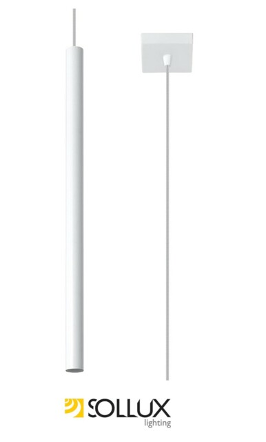 Modern Ceiling Lamp Pastelo 1 White Steel G9 Led Sollux Lighting
