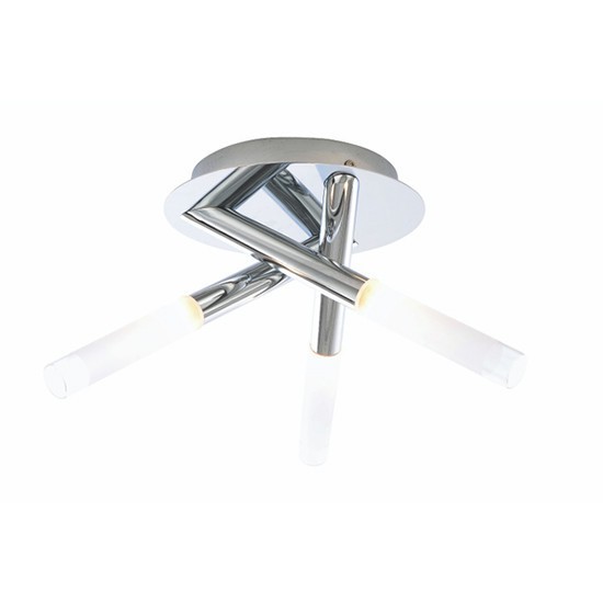 Forum Crux Ip44 3 Light Chrome Ceiling Fitting - Spa-20829-chr